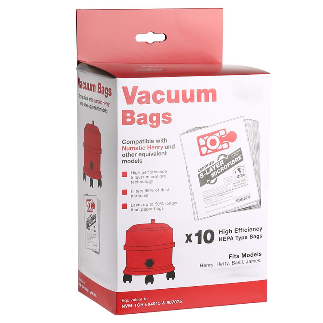 NVM1CH Type Hepa Flow Vacuum Bags for Numatic Tub Vacuums – Caterclean ...